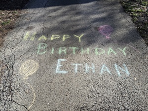 Ethan bday chalk